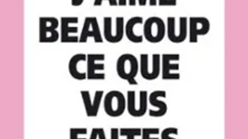 J'Aime Beaucoup ce que Vous Faites !