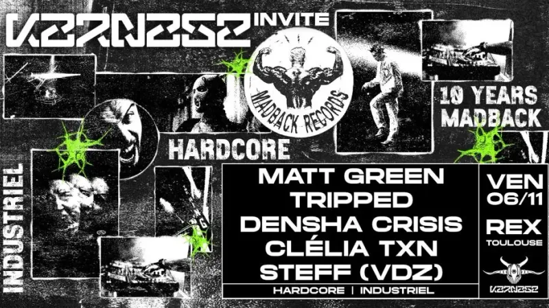 Karnage inv Madback w/ Tripped, Matt Green, Densha Crisis, Clélia Txn, Steff VDZ